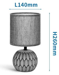 Aigostar - Stolní lampa 1xE14/40W/230V šedá