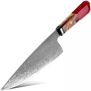 Japonský šéfkuchařský nůž z damaškové oceli SaKuRo Red 20,3 cm