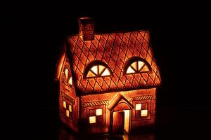 Vánoční perníková chaloupka s Led světýlky Gingerbread House - 18*14*22cm