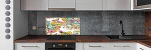 Panel do kuchyně Pták a ornamenty pksh-132565544