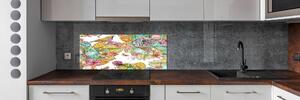 Panel do kuchyně Pták a ornamenty pksh-132565544
