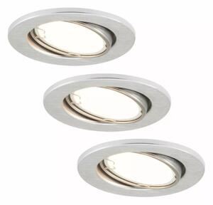 Briloner 7221-039 - SADA 3x LED Koupelnové svítidlo 1xGU10/3W/230V stříbrná