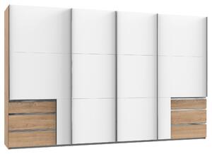 SKŘÍŇ S POSUVNÝMI DVEŘMI, bílá, barvy dubu, 350,00/216,00/65,00 cm MID.YOU - Šatní skříně, Online Only