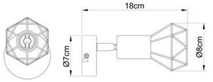 Globo - LED Nástěnné bodové svítidlo XARA 1xE14/6W/230V černá