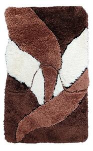 Vesna | Koupelnová předložka JACARD hnědá 50x80 cm +50x50 cm výkroj