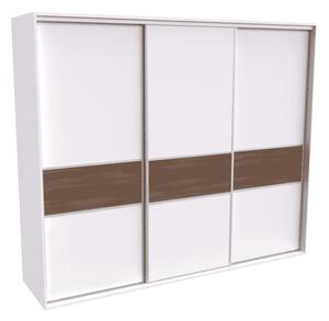 Šatní skříň FLEXI 3 s dělenými dveřmi LTD Varianta barvy: Dub natur (dub sonoma), Šířka: 280 cm, Výška: 220 cm