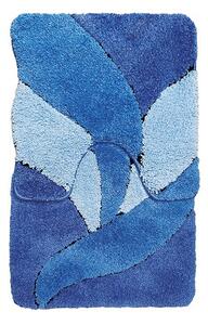 Vesna | Koupelnová předložka JACARD modrá 50x80 cm +50x50 cm výkroj