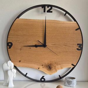 Dřevěné hodiny - Dubové hodiny s čísly 60cm (6004)