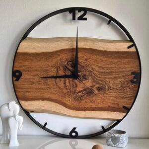 Dřevěné hodiny - Dubové hodiny s čísly 60cm (6003)