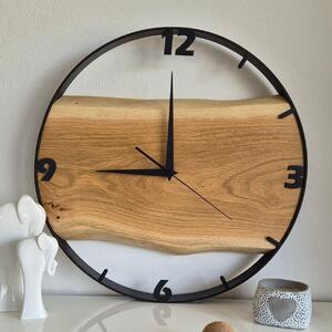 Dřevěné hodiny - Dubové hodiny s čísly 45cm (4508)