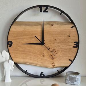 Dřevěné hodiny - Dubové hodiny s čísly 45cm (4502)