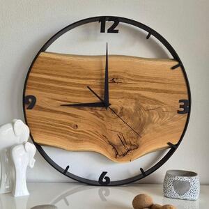 Dřevěné hodiny - Dubové hodiny s čísly 45cm (4505)