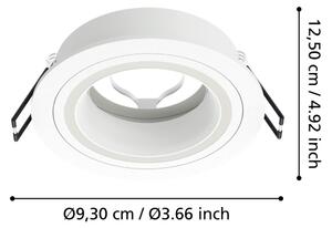 Eglo 900816 - Podhledové svítidlo CAROSSO 1xGU10/35W/230V bílá