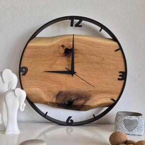 Dřevěné hodiny - Dubové hodiny s čísly 35cm (3501)