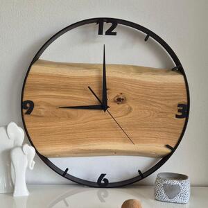 Dřevěné hodiny - Dubové hodiny s čísly 45cm (4503)