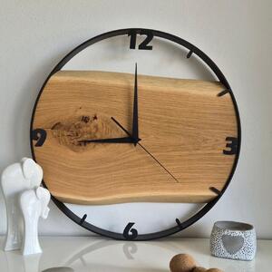Dřevěné hodiny - Dubové hodiny s čísly 45cm (4507)