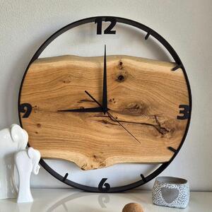 Dřevěné hodiny - Dubové hodiny s čísly 45cm (4510)