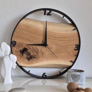 Dřevěné hodiny - Dubové hodiny s čísly 35cm (3504)