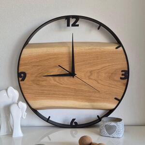 Dřevěné hodiny - Dubové hodiny s čísly 45cm (4514)