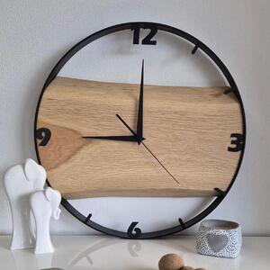 Dřevěné hodiny - Dubové hodiny s čísly 35cm (3502)