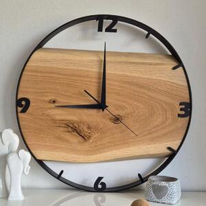 Dřevěné hodiny - Dubové hodiny s čísly 50cm (5005)
