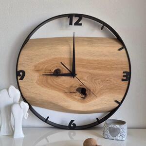Dřevěné hodiny - Dubové hodiny s čísly 45cm (4515)