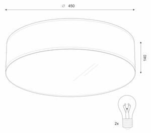 Stropní svítidlo SIRJA 2xE27/15W/230V pr. 45 cm krémová
