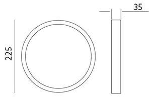 LED Stropní svítidlo SIGARO CIRCLE LED/24W/230V 4000K IP40