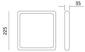 LED Stropní svítidlo SIGARO SQUARE LED/18W/230V 4000K IP40