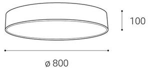 LED2 - LED Stmívatelné stropní svítidlo MONO LED/100W/230V 3000K/4000K černá
