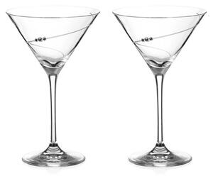 Diamante Broušené skleničky na Martini Swarovski Silhouette City 240ml 2KS