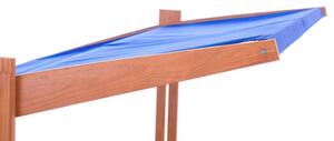 Sun Active Dřevěné uzavíratelné pískoviště se stříškou Sandy, modré - 140 cm