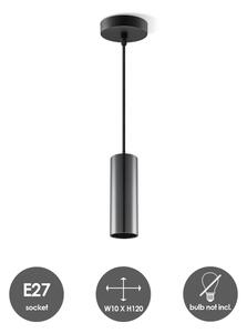 Lustr na lanku SAGA 1xE27/40W/230V černá