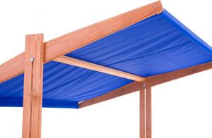 Sun Active Dřevěné uzavíratelné pískoviště se stříškou Sandy, modré - 120 cm