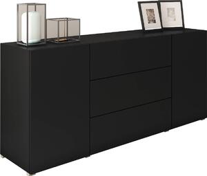 ŠIROKÁ KOMODA, černá, 150/68/38,5 cm MID.YOU - Online Only obývací stěny, Online Only
