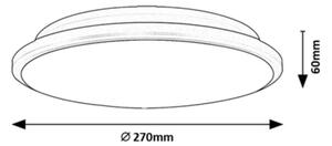 Rabalux 71127 - LED Stropní svítidlo ENGON LED/18W/230V 4000K stříbrná 27 cm
