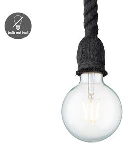Lustr na lanku LEONARDO ROPE 1xE27/10W/230V černá