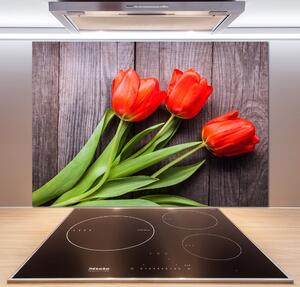 Panel do kuchyně Červené tulipány pksh-137777387