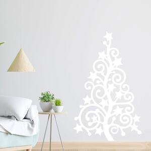 Živá Zeď Samolepka Vánoční strom hvězda Barva: černá