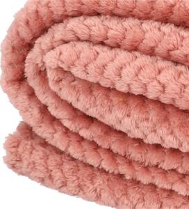 Mikrovláknová deka s jemným vzorem NOA růžová 150x200 cm Homla