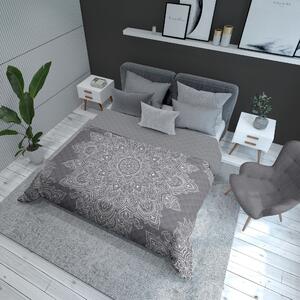 Luxusní přehoz na postel 220x240 cm - Mandala šedá