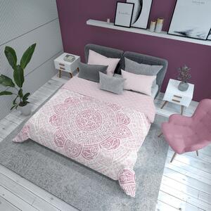 Luxusní přehoz na postel 220x240 cm - Mandala růžová