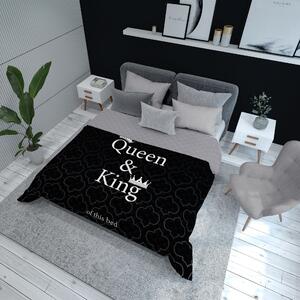 Luxusní přehoz na postel 220x240 cm - Queen and King černá