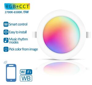 Aigostar - LED RGBW Stmívatelné podhledové svítidlo LED/9W/230V 2700-6500K Wi-Fi