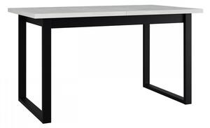 Rozkládací jídelní stůl Elarna 80 x 140 180 III (bílá + černá) (pro 4-8 osob)