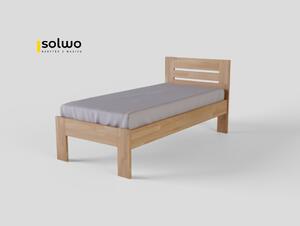 Masivní postel AMANDA - Solwo Design Materiál: Dub Cink, Povrchová úprava: Olejování přírodní 201, Specifikace: 90x200
