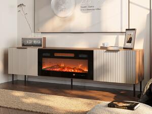 TV skřínka s krbem Seretio 180 SR06, Barva: ořech warmia / kašmír 5903211426155