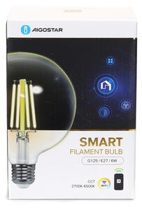 LED Stmívatelná žárovka FILAMENT G125 E27/6W/230V 2700-6500K Wi-Fi - Aigostar