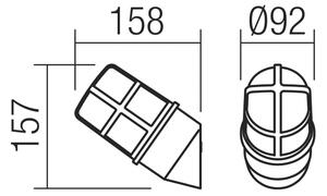Redo 90204 - Venkovní nástěnné svítidlo TRITON 1xE27/28W/230V IP54 černá