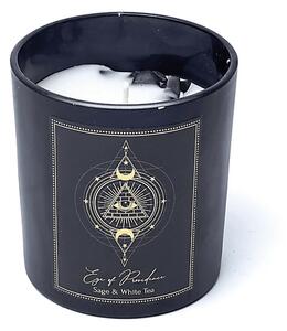 Manifestační svíčka - Eye of Providence - šalvěj a bíý čaj s černým obsidiánem - malá